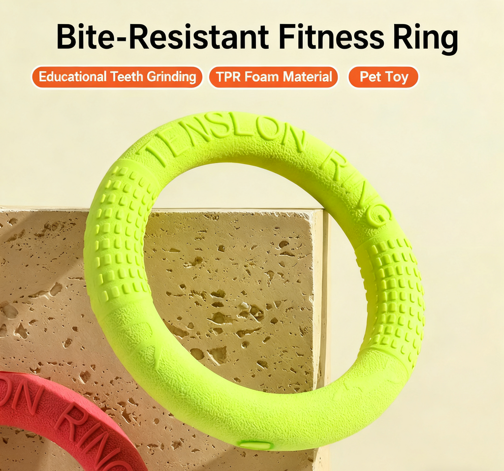 TPR Floating Dog Ring Toy, Chew‑Resistant