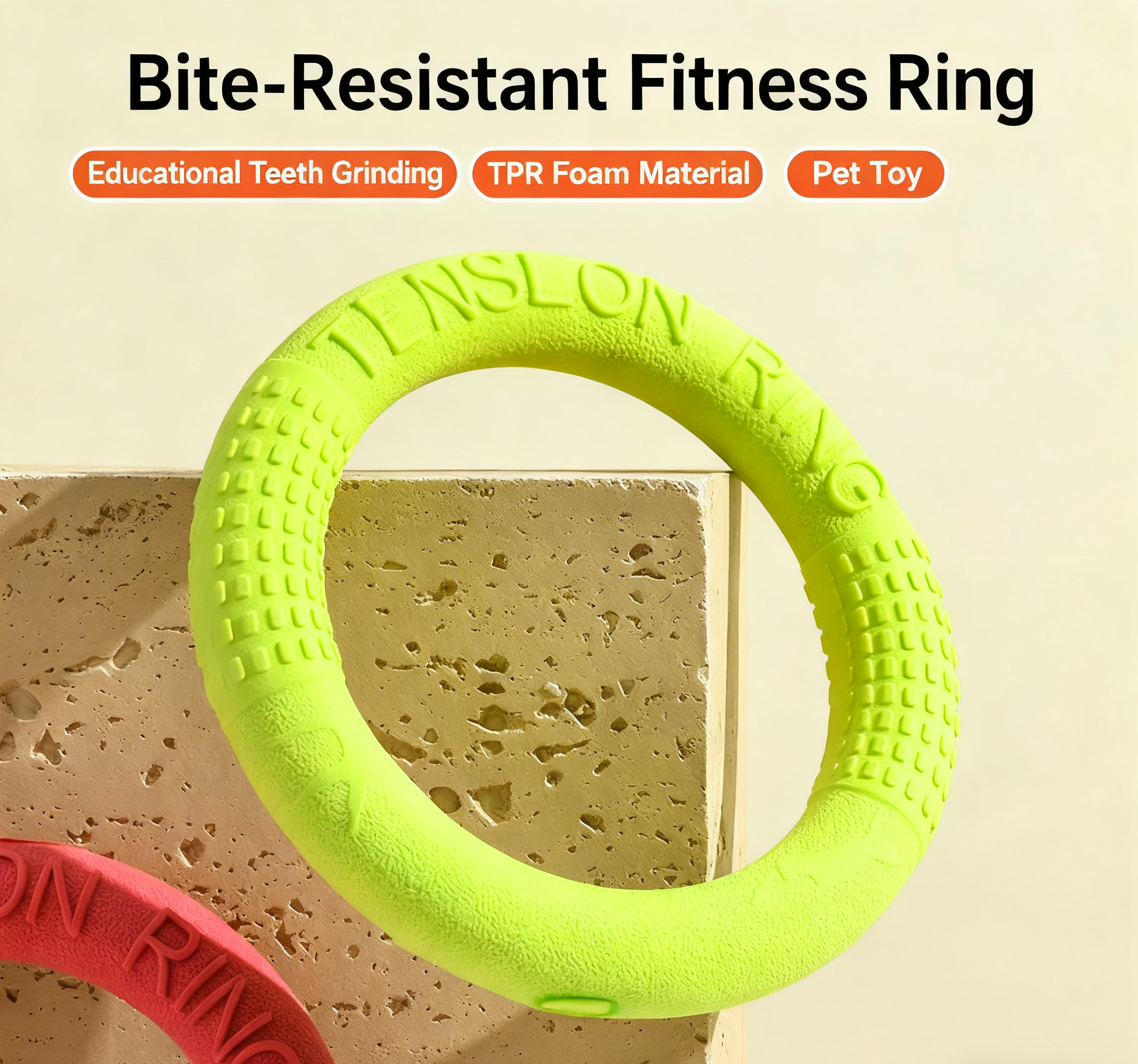 TPR Floating Dog Ring Toy, Chew‑Resistant