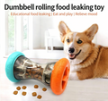 M&Miucy Treat-Dispensing Pet Toy Silent Ball Tumbler Dumbbell for Dogs & Cats