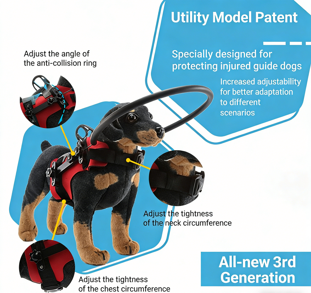 M&Miucy Adjustable Blind Pet Anti-Collision Protection Collar