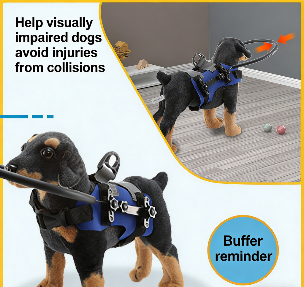 M&Miucy Adjustable Blind Pet Anti-Collision Protection Collar