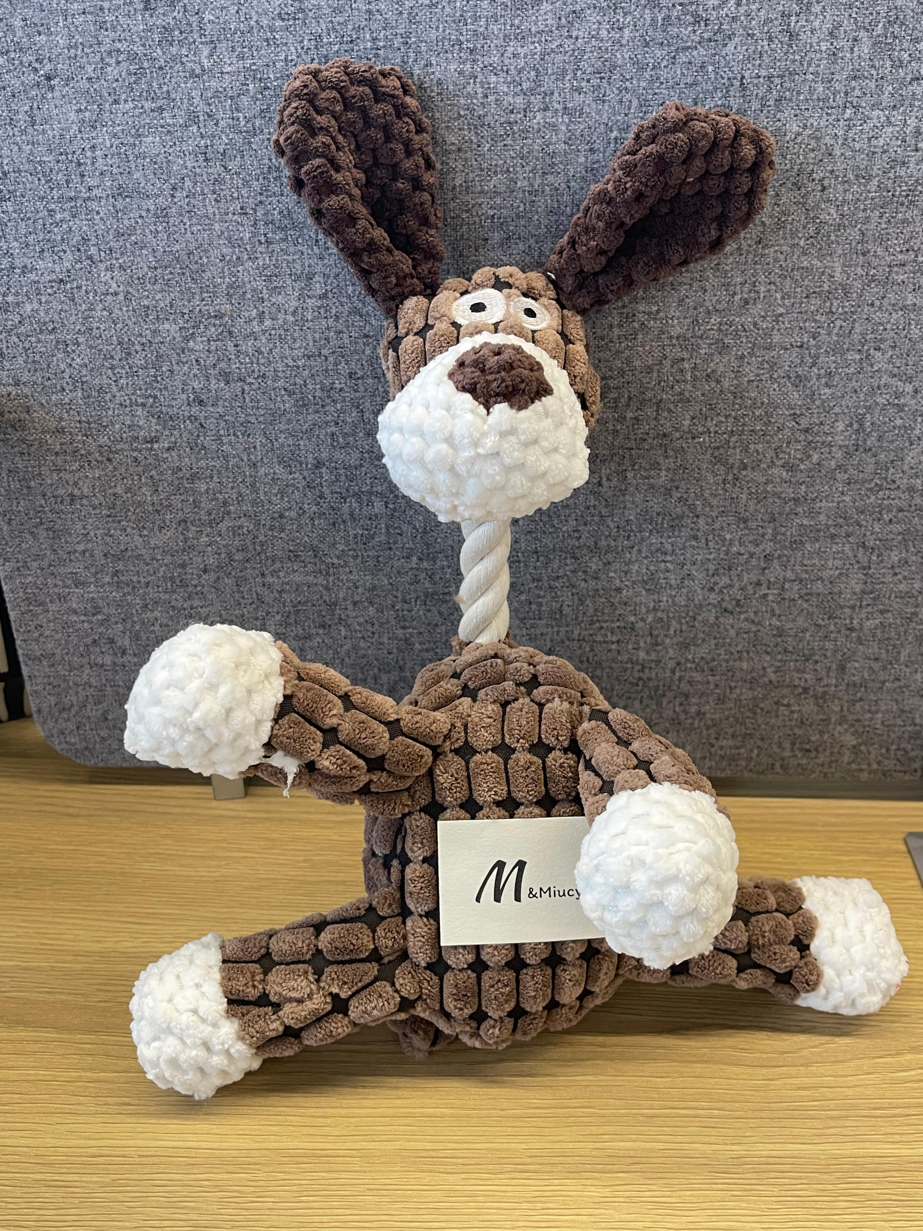 M&Miucy Hottest Plush Donkey Pet Toys, Durable Chew & Teeth-Cleaning