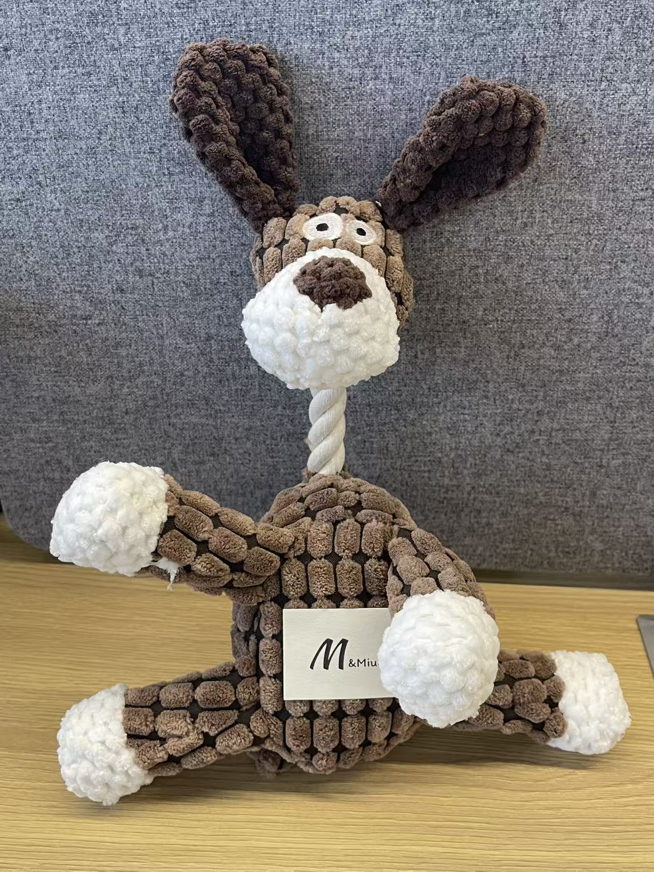 M&Miucy Hottest Plush Donkey Pet Toys, Durable Chew & Teeth-Cleaning