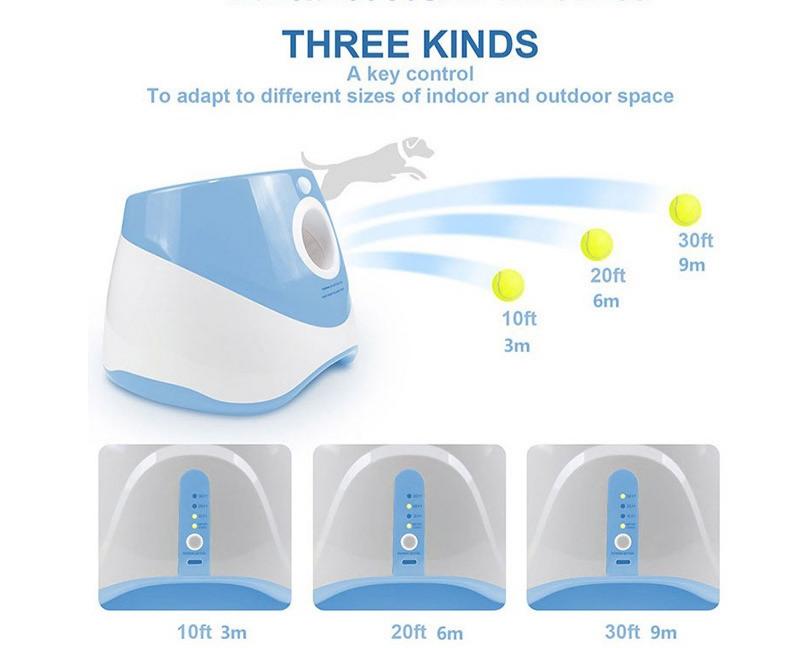 M&Miucy Automatic Dog Ball Launcher, Interactive Pet Tennis Thrower