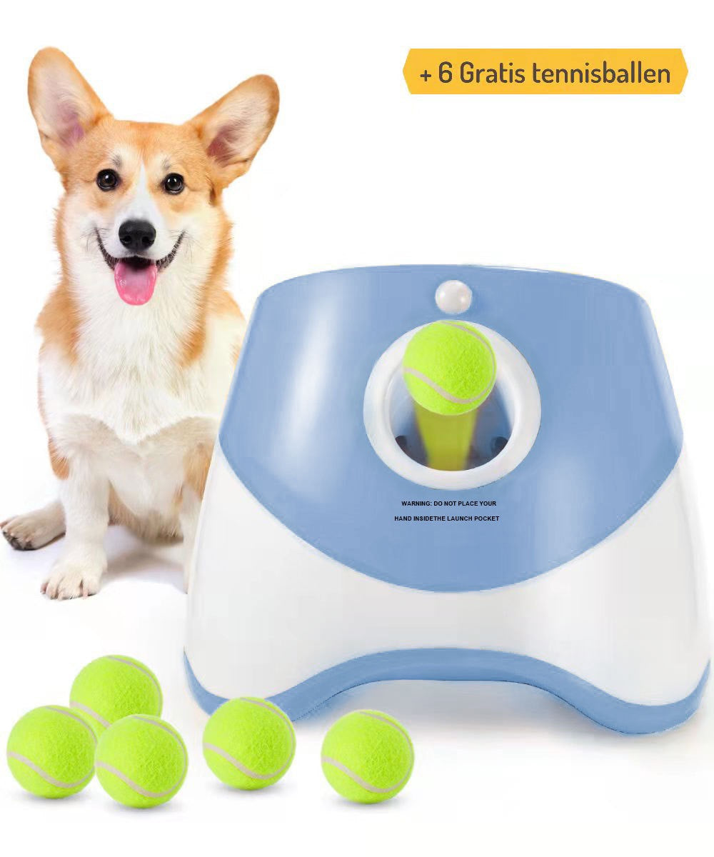 M&Miucy Automatic Dog Ball Launcher, Interactive Pet Tennis Thrower