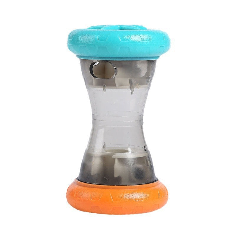 M&Miucy Treat-Dispensing Pet Toy Silent Ball Tumbler Dumbbell for Dogs & Cats