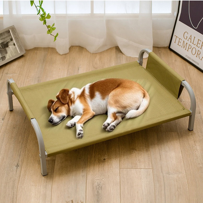 Elevated Portable Pet Cot Bed, Washable Metal Frame Dog Cat Bed