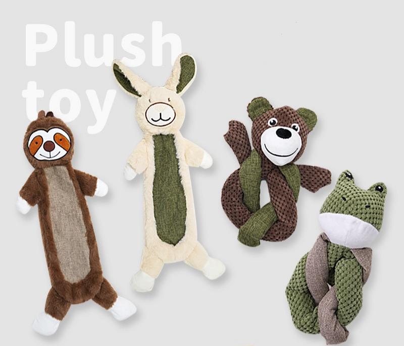 Durable Squeaky Plush Dog Toy for Medium & Large Dogs, Teething & Boredom Relief