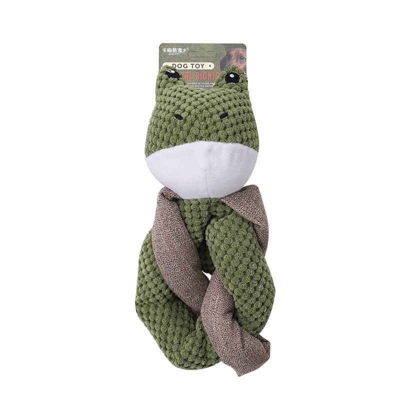 Durable Squeaky Plush Dog Toy for Medium & Large Dogs, Teething & Boredom Relief