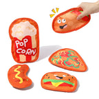 Hamburger & Fries Dog Toys, Squeaky Durable Chew Toys for Small Large Dogs