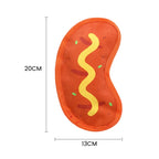 Hamburger & Fries Dog Toys, Squeaky Durable Chew Toys for Small Large Dogs
