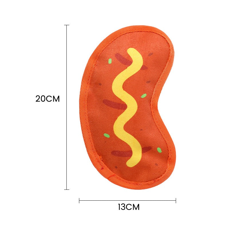 Hamburger & Fries Dog Toys, Squeaky Durable Chew Toys for Small Large Dogs