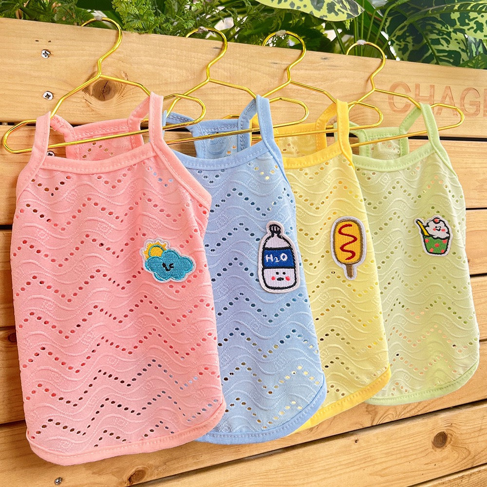 Thin Breathable Dog Suspender Clothes for Small Medium Dogs Cats