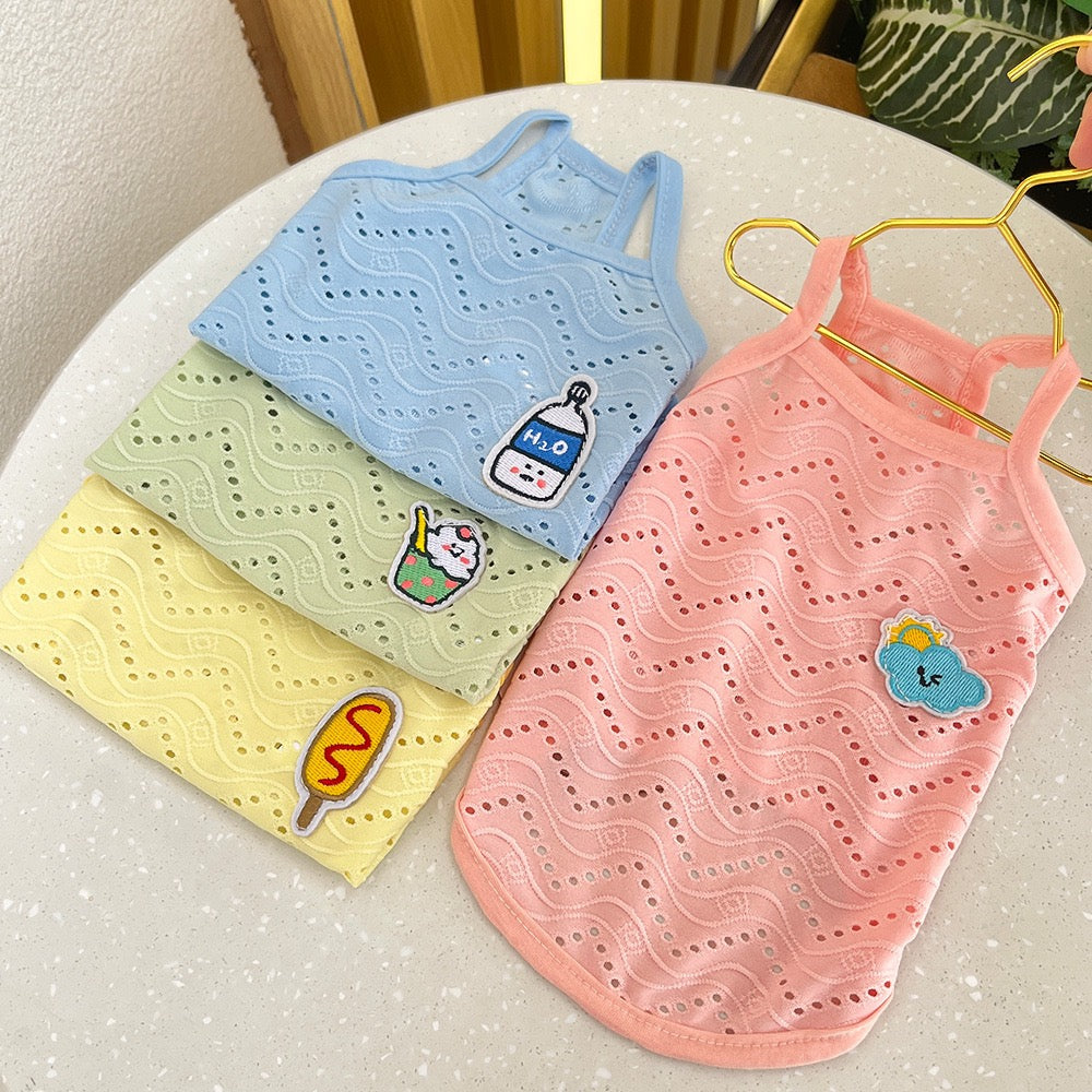 Thin Breathable Dog Suspender Clothes for Small Medium Dogs Cats