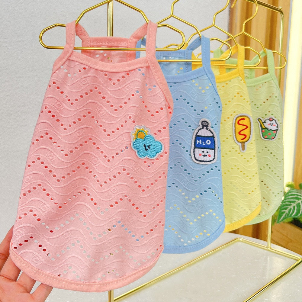 Thin Breathable Dog Suspender Clothes for Small Medium Dogs Cats