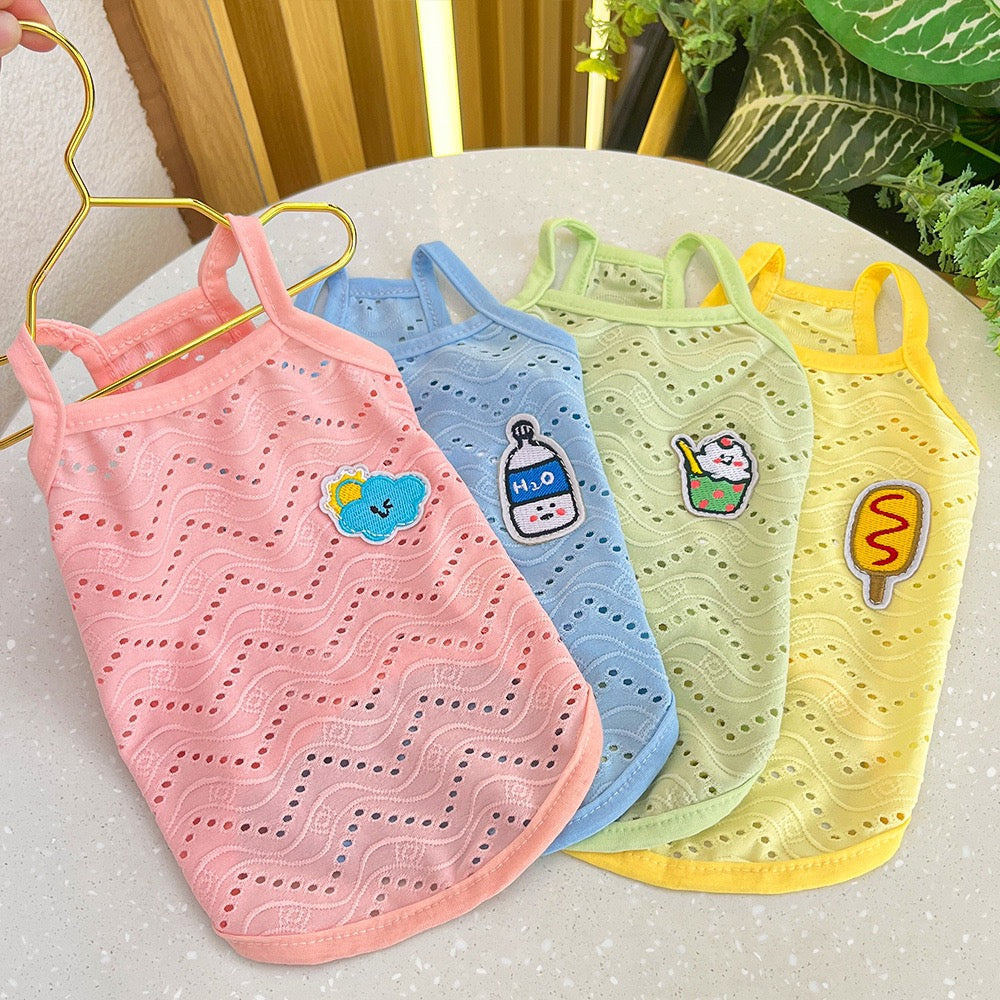 Thin Breathable Dog Suspender Clothes for Small Medium Dogs Cats