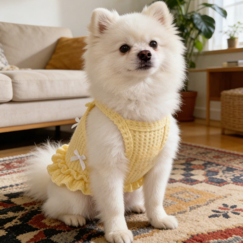 Spring Summer Thin Dog Vest, Breathable Cat Clothes, Hair Loss Prevention, Teddy & Small Dogs Suspender Dress