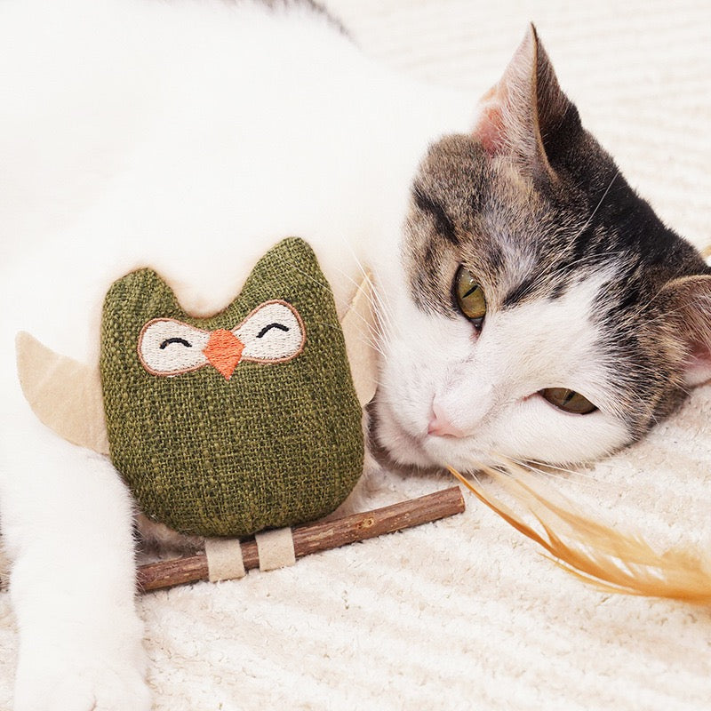 Self-Play Cat Toys: Catnip, Feather & Matatabi Chew Sticks for Teeth Cleaning
