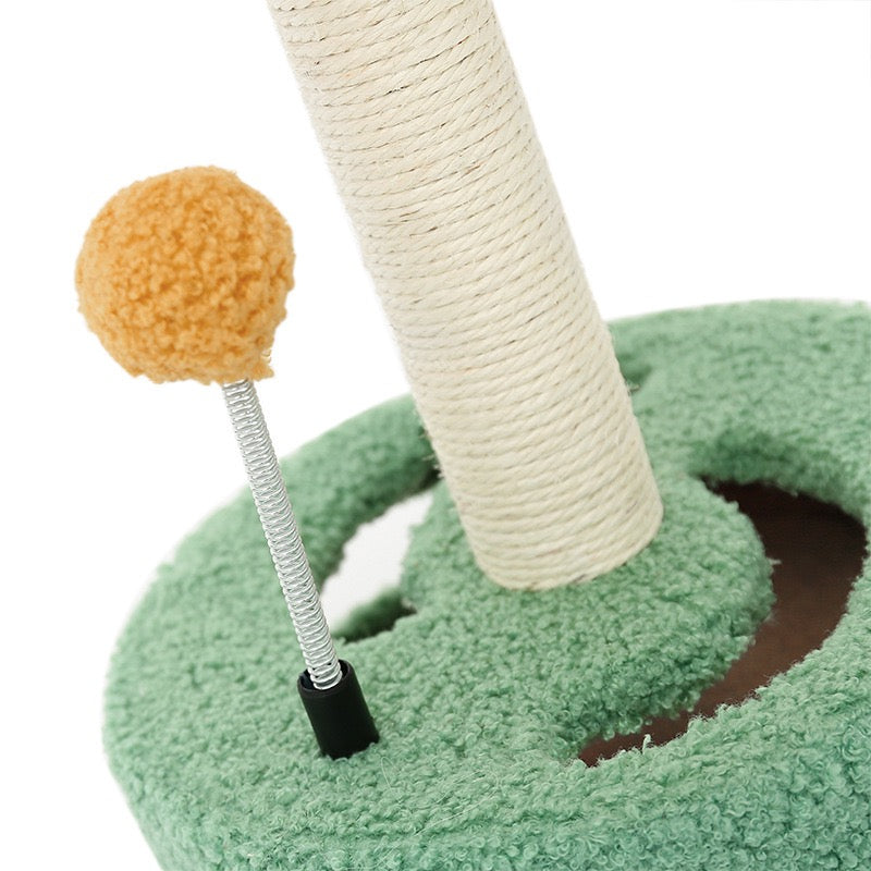 Small Sisal Cat Tree, Interactive Turntable Cat Scratcher, Grinding Claw Cat Toy