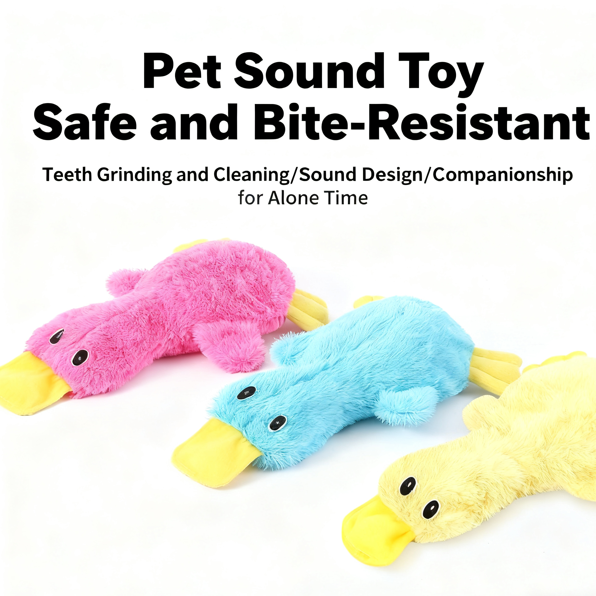 Plush Pet Toy with Squeaker for Cats & Dogs