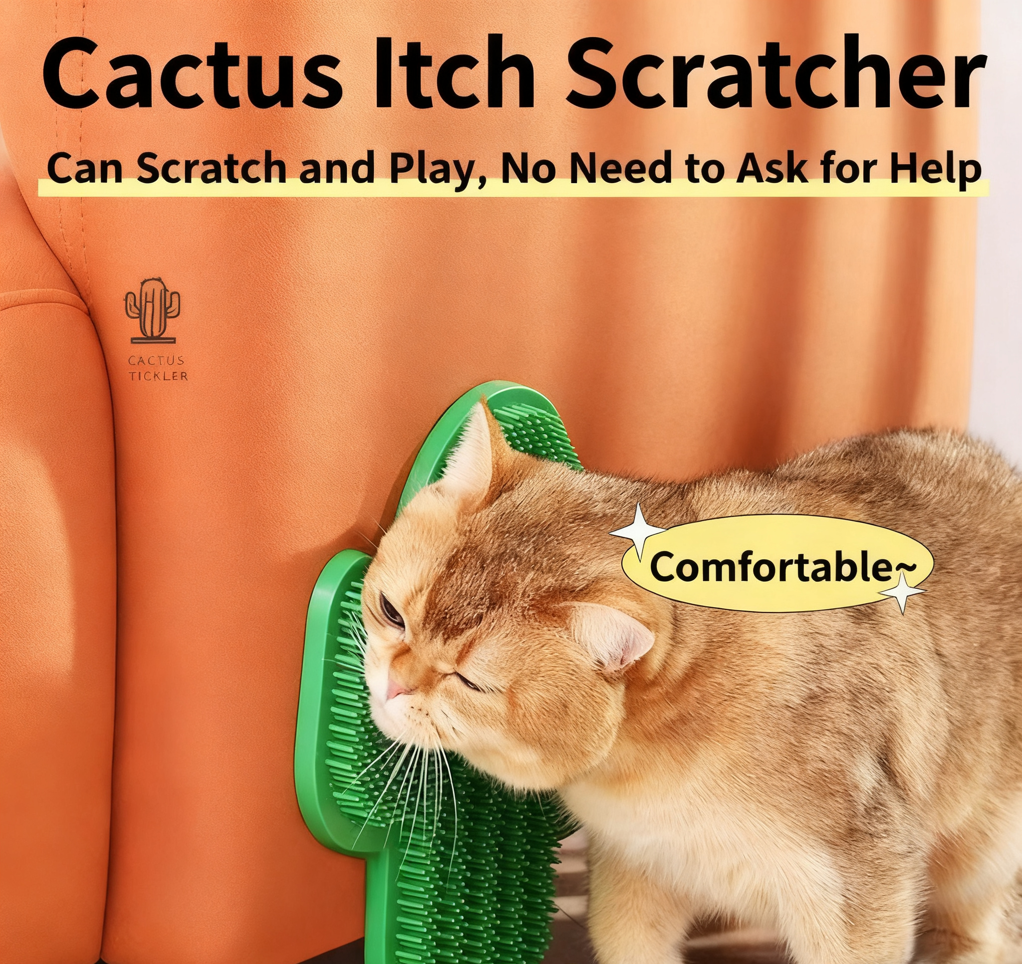Cactus Cat Itch‑Relief Massager