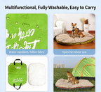 M&Miucy Portable Foldable Waterproof Pet Bed with Zipper & Handle