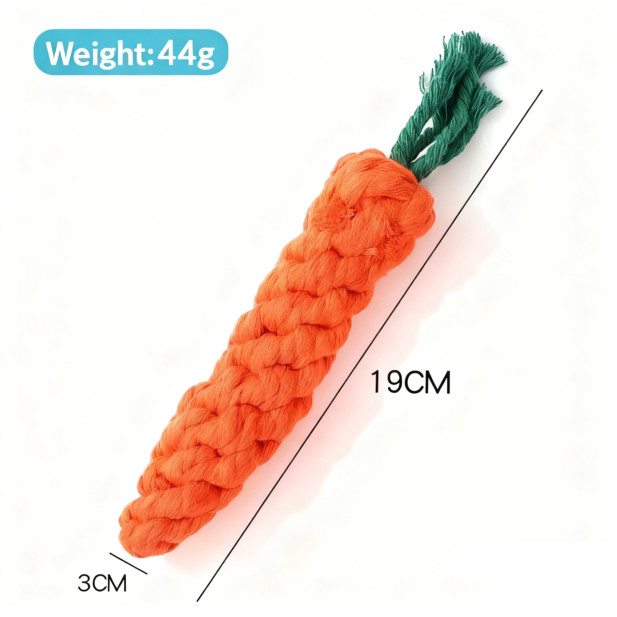 Pet Cat & Dog Cotton Rope Carrot Toy