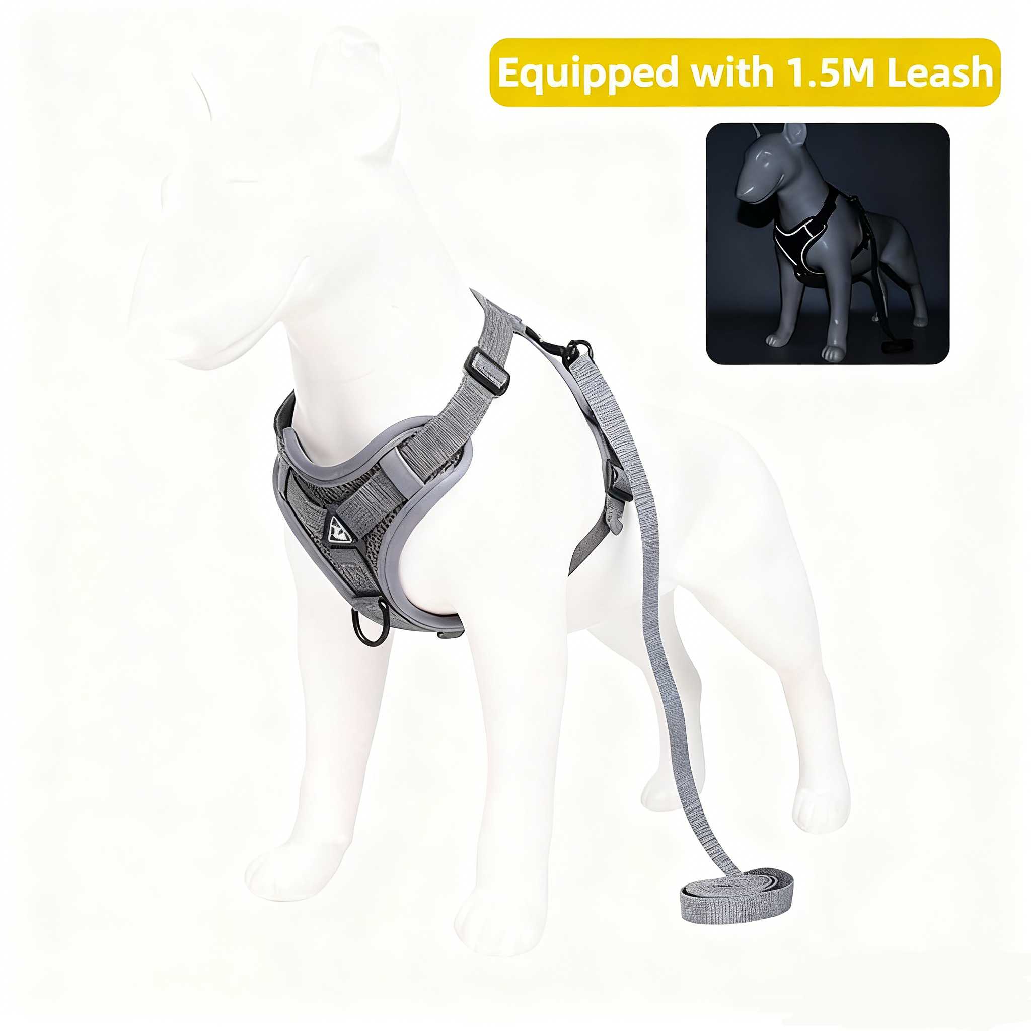 Reflective Breathable Pet Harness Vest Leash for Dogs and Cats