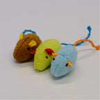 M&Miucy Realistic Plush Mouse Cat Toys for Boredom Relief, Filled with Catnip