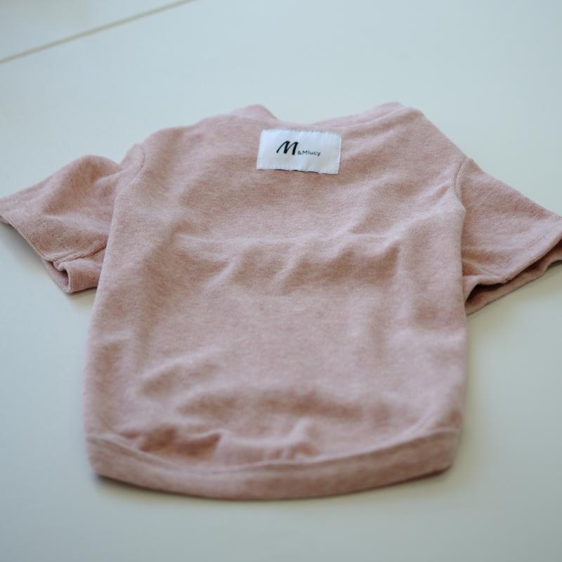 M&Miucy 2026 New Color Pet Spring & Autumn Two-Sleeve Base Shirt, Lotus Root Pink