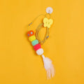 Hanging Cat Teaser Toy for Doors, Bungee Cord with Feather Mouse