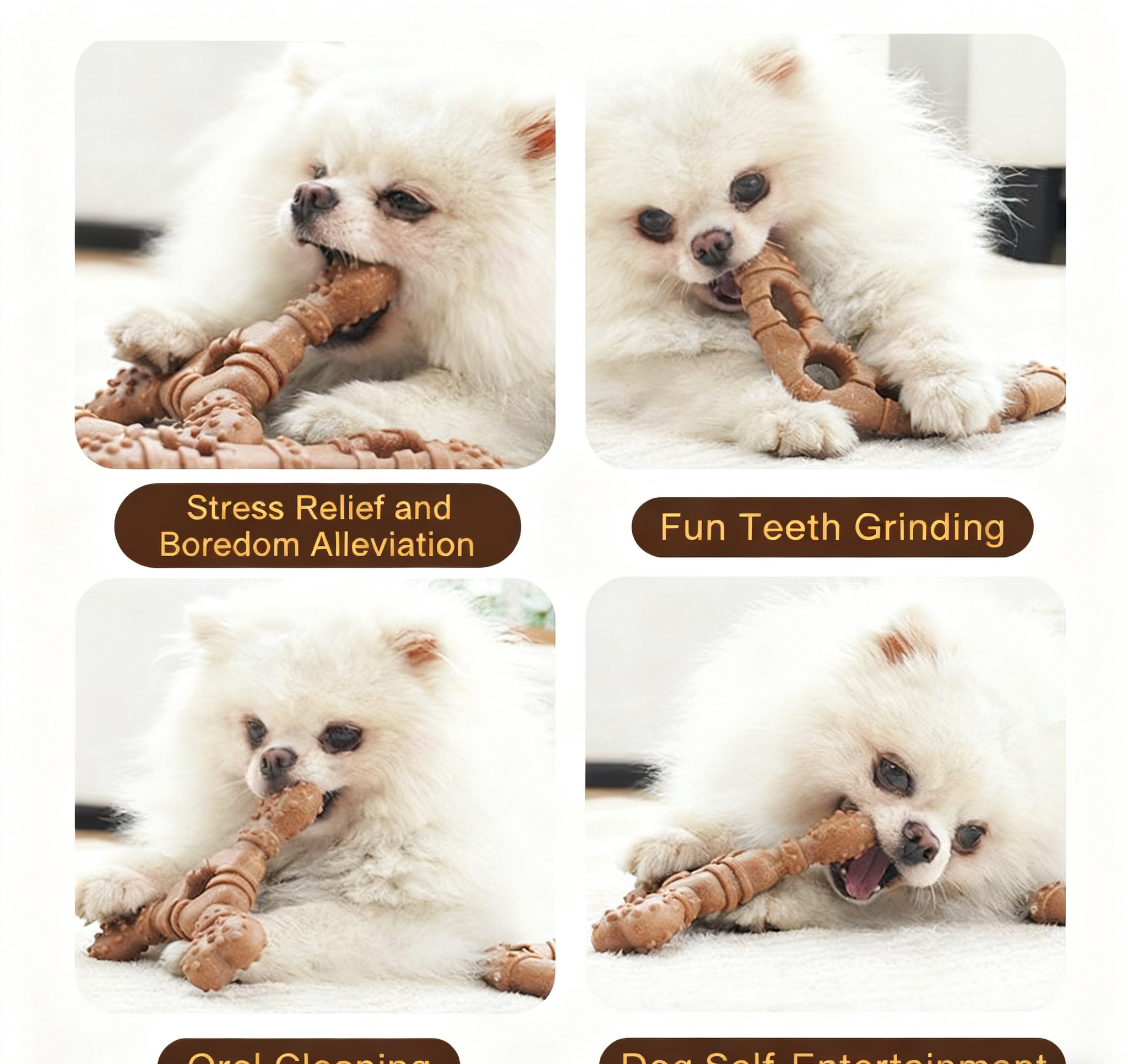 Popular Dog Dental Chew Bone, Tough & Long‑Lasting